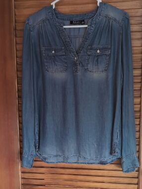 a.n.a Light Blue Denim Shirt